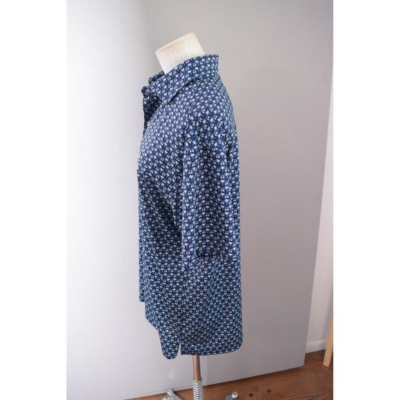 Rhoback Golf Polo Shirt Mens Medium Blue Palm Tree The Koopa Golf Cart - Picture 3 of 6